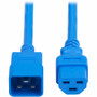 Tripp Lite series Power Cord, C20 to C21 - Heavy-Duty, 20A, 250V, 12 AWG, 2.5 ft. (0.76 m), Blue - For Network Switch, PDU, UPS, Rack, (P035-2P5-ABL)