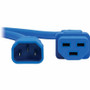 Tripp Lite by Eaton P037-2P5-ABL Heavy-Duty Power Cord - C14 to C21 - 15A 250V - 14 AWG - 2. 5 ft - 0. 76 m - Blue
