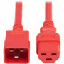 Tripp Lite series Power Cord, C20 to C21 - Heavy-Duty, 20A, 250V, 12 AWG, 2.5 ft. (0.76 m), Red - For Network Switch, PDU, UPS, Rack, (Fleet Network)