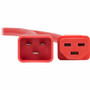Tripp Lite series Power Cord, C20 to C21 - Heavy-Duty, 20A, 250V, 12 AWG, 2.5 ft. (0.76 m), Red - For Network Switch, PDU, UPS, Rack, (P035-2P5-ARD)