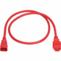 Tripp Lite series Power Cord, C14 to C21 - Heavy-Duty, 15A, 250V, 14 AWG, 3 ft. (0.9 m), Red - For Computer, Server, UPS, PDU, Switch, (Fleet Network)