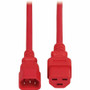 Tripp Lite by Eaton P037-003-ARD Power Cord - C14 to C21 Heavy-Duty - 15A 250V - 14 AWG 3 ft - 0. 9 m - Red