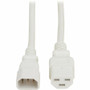 Tripp Lite by Eaton P037-004-AWH Power Cord - C14 to C21 - Heavy-Duty - 15A/250V - 14 AWG - 4 ft White
