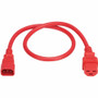 Tripp Lite series Power Cord, C14 to C21 - Heavy-Duty, 15A, 250V, 14 AWG, 2.5 ft. (0.76 m), Red - For Computer, Server, UPS, PDU, - V (Fleet Network)