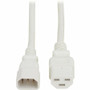 Tripp Lite by Eaton P037-002-AWH Heavy-Duty Power Cord - C14 to C21 - 15A 250V - 14 AWG - 2 ft - 0. 6 m - White