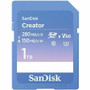 SanDisk Creator SDSDXEP-1T00-GNCIS 1 TB Class 10/UHS-II (U3) V60 SDXC - 280 MB/s Read - 150 MB/s Write - Lifetime Warranty (Fleet Network)