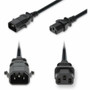 AddOn 8ft C14 Male to C13 Female P-Lock Compatible Standard Commercial 18 AWG 250V at 10A PVC SJT (Service Junior Thermoplastic) Black (Fleet Network)