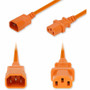 AddOn 10ft C14 Male to C13 Female Standard Commercial 18 AWG 250V at 10A PVC SJT (Service Junior Thermoplastic) Orange Power Cable - - (Fleet Network)