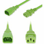 AddOn 5ft C14 Male to C13 Female Standard Commercial 18 AWG 250V at 10A PVC SJT (Service Junior Thermoplastic) Green Power Cable - 18 (Fleet Network)