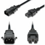 AddOn 3ft C14 Male to C15 Female P-Lock Compatible High-Temperature 14 AWG 250V at 15A PVC SJT (Service Junior Thermoplastic) Black - (Fleet Network)