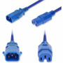 AddOn 8ft C14 Male to C15 Female P-Lock Compatible High-Temperature 14 AWG 250V at 15A PVC SJT (Service Junior Thermoplastic) Blue - - (Fleet Network)