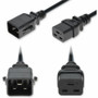 AddOn 8ft C20 Male to C19 Female P-Lock Compatible Industrial Grade 12 AWG 250V at 20A PVC SJT (Service Junior Thermoplastic) Black - (Fleet Network)