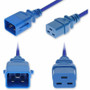 AddOn 6ft C20 Male to C19 Female P-Lock Compatible Industrial Grade 12 AWG 250V at 20A PVC SJT (Service Junior Thermoplastic) Blue - - (Fleet Network)