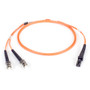 Black Box Fiber Optic Duplex Patch Network Cable 65.6 Ft With 2 X ST Connectors For Devices Device First End EFN110-020M-STLC