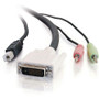 C2G Dual Link DVI/USB KVM Cable with Audio - 10 ft USB KVM Cable - Black (14180)