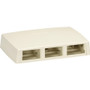 Black Box GigaStation2 Surface-Mount Housing, 3-Insert (up to 6 Ports) - 3 x Total Number of Socket(s) - Office White - Thermoplastic (Fleet Network)