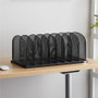 Safco Mesh Desk Organizers - 8 Compartment(s) - Compartment Size : 2" (50.80 mm) - 8.3" (209.55 mm) Height x 19.3" (488.95 mm) Width x (3253BL)