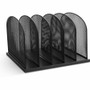 Safco Mesh Desk Organizers - 5 Compartment(s) - Compartment Size : 2" (50.80 mm) - 8.3" (209.55 mm) Height x 12.5" (317.50 mm) Width x (Fleet Network)