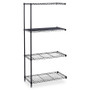 Safco Industrial Wire Shelving Add-On Unit - 36" (914.40 mm) Width x 24" (609.60 mm) Depth x 72" (1828.80 mm) Height - 4 x Shelf(ves) (Fleet Network)
