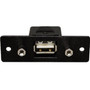 Wiremold USB A Female to USB A Female Adapter - 1 x Total Number of Socket(s) - Black - Metal, Aluminum (AV4005BK)
