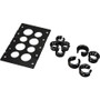 Wiremold Cable Kit, 8 Openings (4 small and 4 large) - Black - Aluminum (Fleet Network)