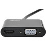 Tripp Lite series P136-06N-HVV2BP DisplayPort/HDMI/VGA Audio/Video Cable - 6" (152.40 mm) DisplayPort/HDMI/VGA A/V Cable for Monitor, (P136-06N-HVV2BP)