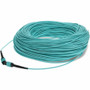 AddOn 150m MPO/UPC to MPO/UPC Aqua OM4 OFNR (Riser-Rated) 12-Strand Fiber Patch Cable - 492.1 ft (150 m) Fiber Optic Network Cable for (Fleet Network)
