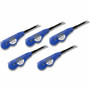Fluke Networks QuickClean Cleaner for MPO 12/24 Fiber, Pack of 5 Cleaners - For Fiber Optic - Blue - 5 / Pack (Fleet Network)