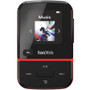 SanDisk Clip Sport Go 32 GB Flash MP3 Player - Red - FM Tuner, Voice Recorder - 1.2" (30.99 mm) LCD - Bluetooth - MP3, AAC, Audible - (Fleet Network)