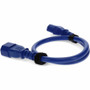 AddOn ADD-C132C1418AWG2FTBE 2ft C13 to C14 Locking Power Cable - 18 AWG - 230V AC / 10A - Blue