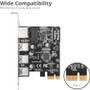 SIIG USB 3.0 3 Port Hub With LAN PCIe Host Card For Networked Desktop Expansion Express Network Plug-in RJ-45 PCI S LB-US0614-S1