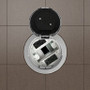 Middle Atlantic Evolution 6AT2P Series Recessed Prewired Assembly with Flush Style Cover - Poke Thru Device - Aluminum - Aluminum (6AT2PAL)