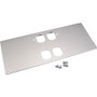 Wiremold AL5200 Large Multi-Channel Raceway Double Duplex Cover Plate - Raceway Cover - Aluminum (Fleet Network)