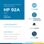 Compatible Clover Technologies 100775P Remanufactured MICR Toner Cartridge - Black - 2500 Page Yield - with HP 92A/EP-22 Series