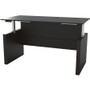 Safco Medina Height-Adjustable 72" Straight Height Adjustable Desk - Beveled Edge - Material: Laminate - Finish: Mocha (Fleet Network)