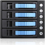 iStarUSA BPU-340HD Drive Enclosure for 5.25" - Serial ATA/600 Host Interface Internal - Black, Blue - Hot Swappable Bays - 4 x HDD - 4 (Fleet Network)
