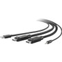 Belkin TAA DUAL DP/USB/AUD SKVM CBL, DP M/M; USB A/B, 10' - 10 ft (3.05 m) DisplayPort/Mini-phone/USB KVM Cable for KVM Switch, Device (F1D9020B10T)