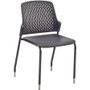 Safco Next Stack Chair - Black Seat Color - Polypropylene Seat Material - Black Back Color - Polypropylene Back Material - Tubular - - (Fleet Network)