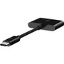 Belkin RockStar 3.5mm Audio + USB-C Charge Adapter - Mini-phone/USB Audio Cable for Audio Device, Smartphone, Charger - First End: 1 x (F7U080BTBLK)