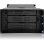 Icy Dock FlexiDOCK MB830SP-B Drive Enclosure for 5.25" - Serial ATA/600 Host Interface Internal - Black - Hot Swappable Bays - 3 x HDD (Fleet Network)