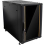 Claytek WNG1810-P123UB Rack Cabinet - For Server - 18U Rack Height x 19" (482.60 mm) Rack Width - Floor Standing - Black - SPCC, Steel (Fleet Network)