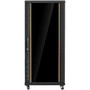 Claytek WNG3210-P123UB Rack Cabinet - For Server - 32U Rack Height x 19" (482.60 mm) Rack Width - Floor Standing - Black - Aluminum, - (Fleet Network)