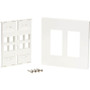 Tripp Lite series 8-Port Keystone Double-Gang Faceplate, White, TAA - 8 x Total Number of Socket(s) - 2-gang - White - Polycarbonate - (N080-208)