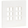 Tripp Lite series 12-Port Keystone Double-Gang Faceplate, White, TAA - 12 x Total Number of Socket(s) - 2-gang - White - Polycarbonate (Fleet Network)