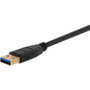 Monoprice Select USB 3.0 Type-C to Type-A Cable, 6ft, Black - 6 ft (1.83 m) USB/USB-C Data Transfer Cable - First End: 1 x USB 3.0 A - (38610)