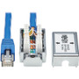 Tripp Lite series Cat6a Junction Box Cable Assembly, 18 in., Blue - 1.5 ft (0.46 m) Category 6a Network Cable for Network Device, - 1 (N237A-P18N-WHSH)
