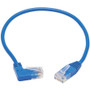 Tripp Lite Category 6 UTP Patch Network Cable 1 Ft Low Profile Boot Right Angle RJ45 Device Router Series For M N204-S01-BL-RA