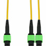 AddOn 5m MPO/APC to 2xMPO/APC Yellow OS2 OFNR (Riser-Rated) 24-Strand SMF Fiber Fanout Cable - 16.4 ft (5 m) Fiber Optic Network Cable (Fleet Network)