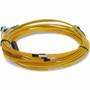 AddOn 6m MPO/APC to 4xLC/UPC Duplex Yellow OS2 OFNP (Plenum-Rated) 8-Strand SMF Fiber Fanout Cable - 19.7 ft (6 m) Fiber Optic Network (ADD-MPO-4LC6M9SMFP)