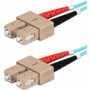 AddOn 95m SC to SC Aqua OM4 Duplex OFNR (Riser-Rated) Fiber Patch Cable - 311.7 ft (95 m) Fiber Optic Network Cable for Network Device (ADD-SC-SC-95M5OM4)